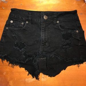 Black American Eagle jean shorts